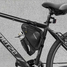 Wozy 23BK Dvigubo tvirtinimo vandeniui atsparus Bicycle Priekinio rėmo krepšys 1.5L