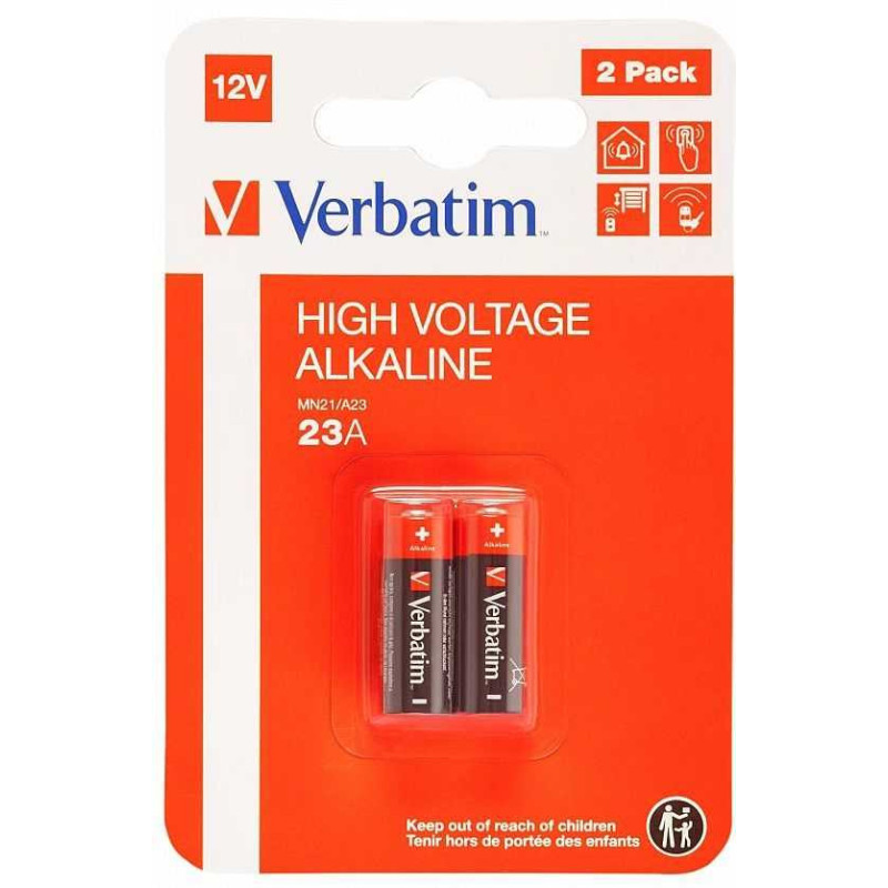 Verbatim High Voltage Alkaline A23 MN21 2pcs
