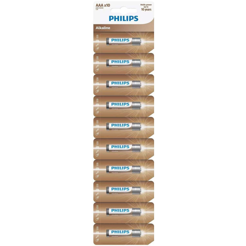 Philips AAA LR03 Alkaline 10pcs