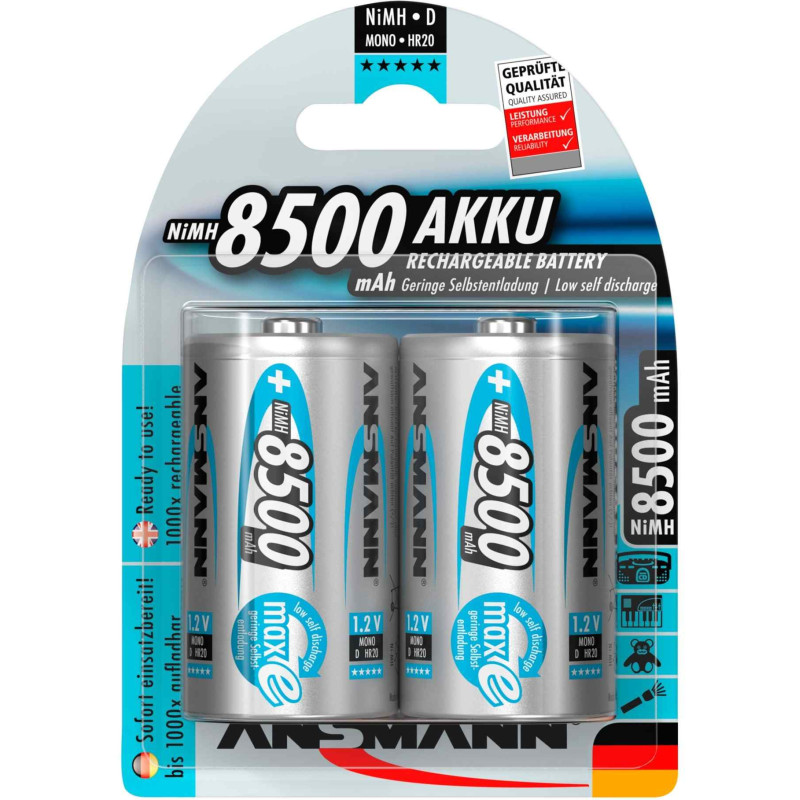 Ansmann MaxE 8500mAh NiMh D 2 pcs
