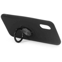 Fusion Accessories "Ring Slicone Case with Magnet iPhone 12 Pro Max" Black