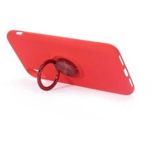 Fusion Accessories "Ring Slicone Case with Magnet iPhone 12 / 12 Pro" Red