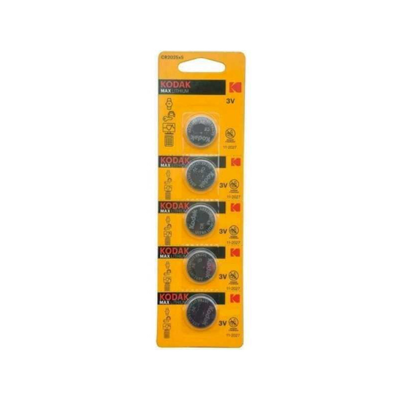 Kodak CR2025-5BB Lithium 3V 5-pack Blister