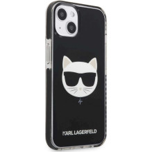 Karl Lagerfeld „TPE Choupette“ galvos dėklas iPhone 13, juodas Karl Lagerfeld „TPE Choupette“ galvos dėklas iPhone 13, juodas