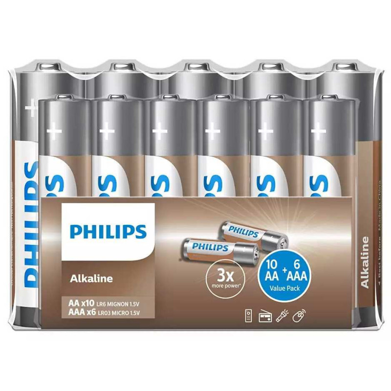 Philips LR036A16F / 10 Alkaline 16 pcs