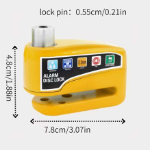 Riff Alarm disc brake lock Yellow