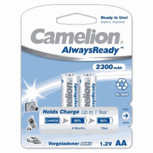 Camelion AlwaysReady Rechargeable Batteries Ni-MH (R06) AA, 2300 mAh, 2-pack