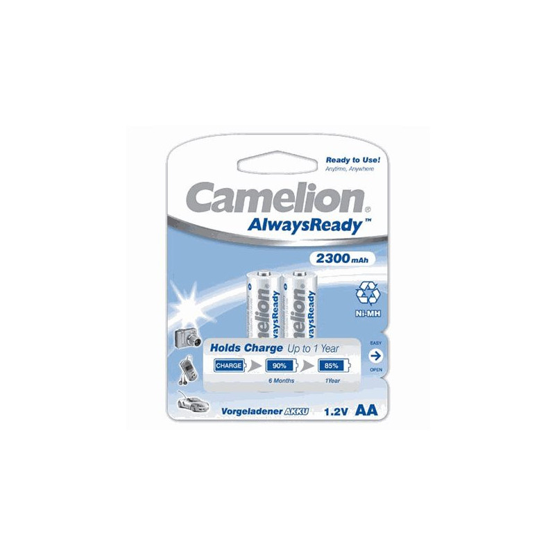 Camelion AlwaysReady Rechargeable Batteries Ni-MH (R06) AA, 2300 mAh, 2-pack