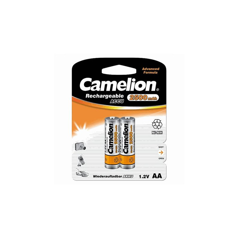 Camelion Rechargeable Batteries Ni-MH AA (R06), 2500 mAh, 2-pack