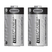 Įkraunamos ličio jonų baterijos CR123A (16340) 750mAh (2 vnt.) USB-C