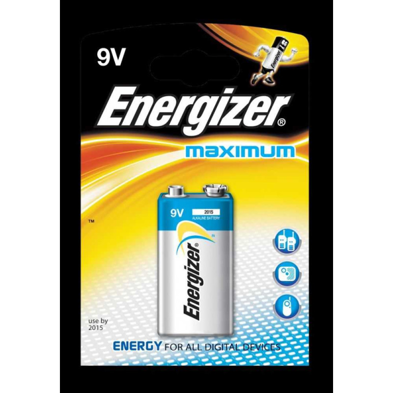 Energizer Battery Maximum Alkaline 9V 6LR61 2p