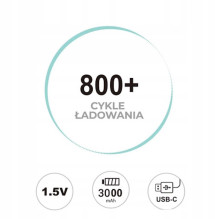 Įkraunamos ličio jonų baterijos LR14 C, USB-C, 3000mAh (2 vnt.) Įkraunamos ličio jonų baterijos LR14 C, USB-C, 3000mAh (2 vnt.)