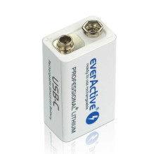Everactive įkraunamas 6F22 / 9V ličio jonų 550 mAh Everactive įkraunamas 6F22 / 9V ličio jonų 550 mAh