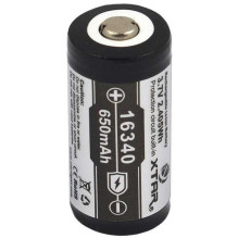 XTAR Rechargeable16340 (RCR123) 3.7V 650mAh Li-Ion