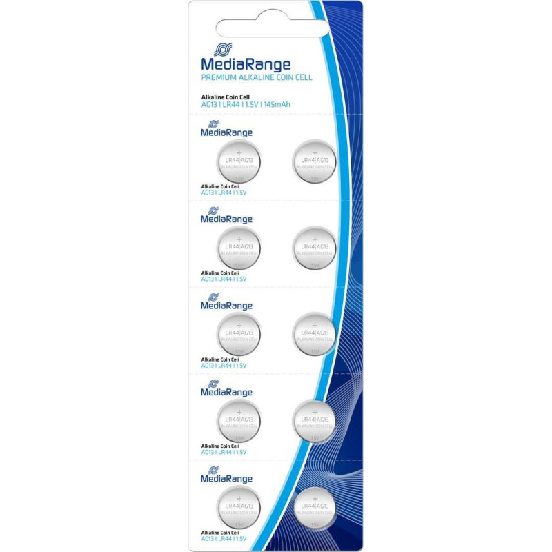 MediaRange MRBAT113 LR44 145mAh 10-pack