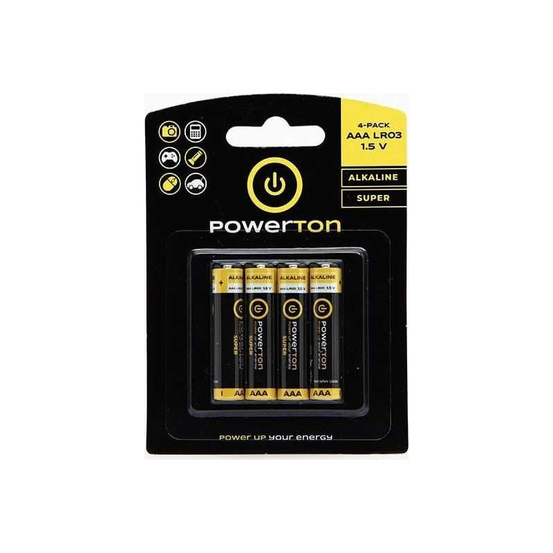 Powerton Alkaline AAA (LR03) 1.5V 4pcs