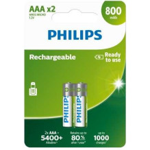 Philips R03B2A80 / 10 Rechargeable Batteries 2 pcs