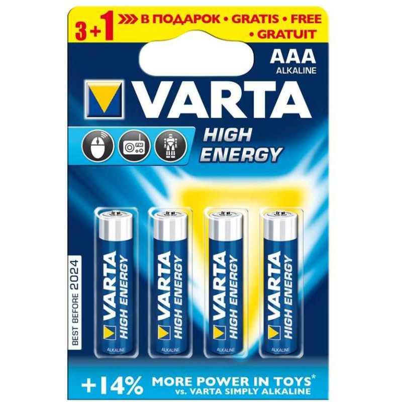 Varta High Energy R3 (AAA) 4-pack