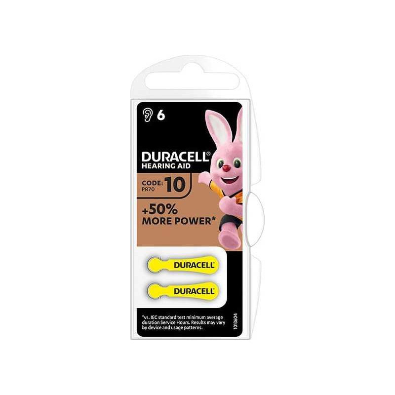 Duracell Hearing Aid ZA10 / PR70 / AC10 / DA23 6pcs