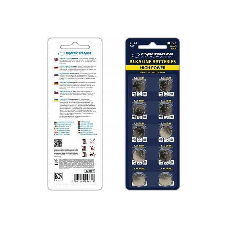 Esperanza Battery LR44 / AG13 10 pack