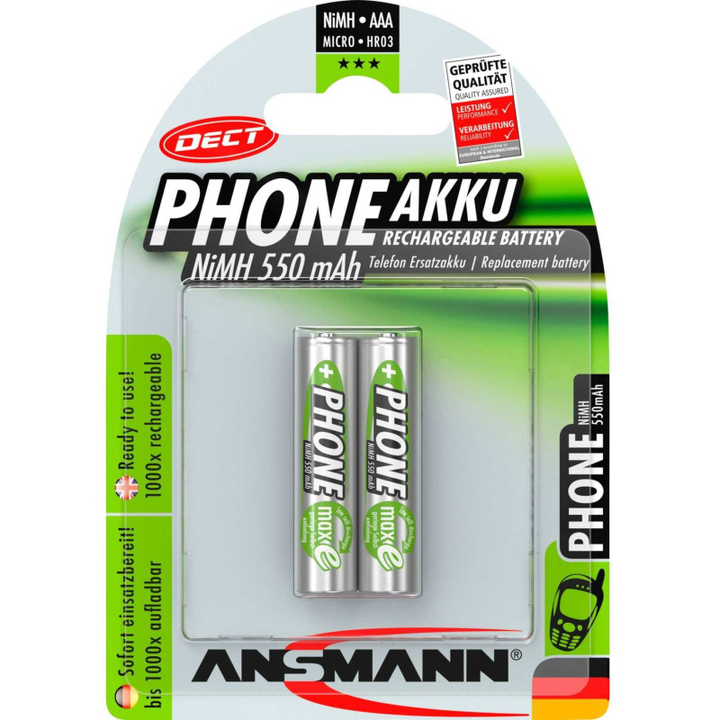 Ansmann 550mAh NiMh 2 pcs