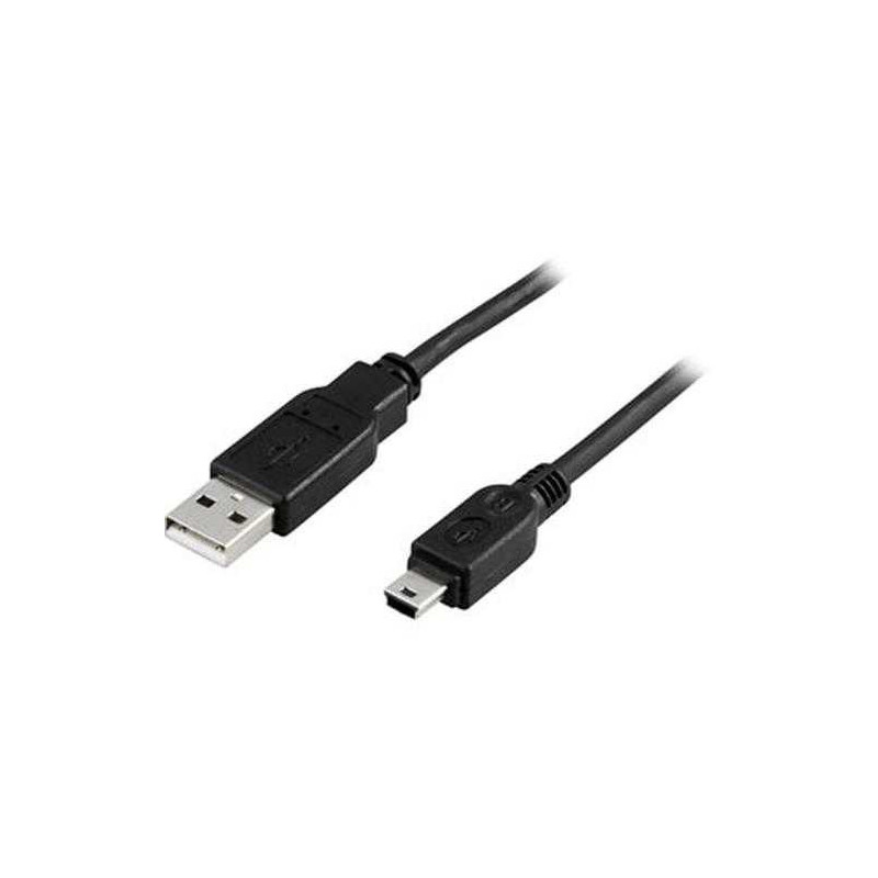 Deltaco kabelis USB-A 2.0 Mini USB-B 2m juodas