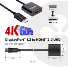 CLUB 3D CLUB 3D CAC-2070DisplayPort 1.2 į HDMI 2.0 UHD aktyvus adapteris CLUB 3D CLUB 3D CAC-2070DisplayPort 1.2 į HDMI 2.0 UHD aktyvus adapteris