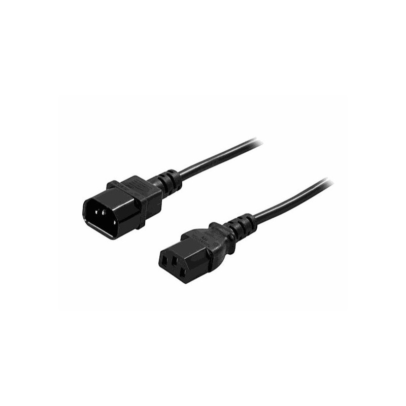 Deltaco maitinimo laidas IEC C13 - IEC C14 2m juodas