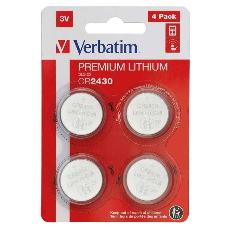 Verbatim Premium Lithium CR2430 Blister 4pcs