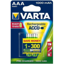 Varta Recharge Accu 1000mAh AAA 2 pcs Varta Recharge Accu 1000mAh AAA 2 pcs