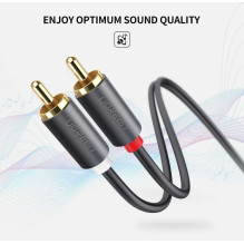 Ugreen 10518 2RCA (Cinch) į 2RCA (Cinch) 2m juodas Ugreen 10518 2RCA (Cinch) į 2RCA (Cinch) 2m juodas
