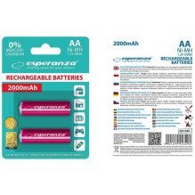 Esperanza Rechargeable Red AA / R6 2000mAh 2 pack Esperanza Rechargeable Red AA / R6 2000mAh 2 pack