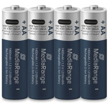 MediaRange Rechargeable Li-Ion AA 1.5V 1400mAh 4pcs