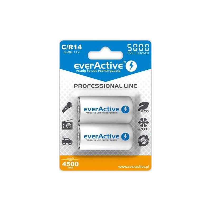 Everactive Rechargeable C / R14 2pcs