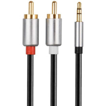 Libox LB0092 3.5mm Jack to 2x RCA 1.5m Black Libox LB0092 3.5mm Jack to 2x RCA 1.5m Black