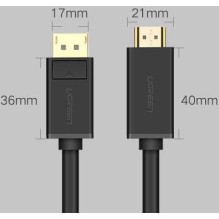 Ugreen 10202 DisplayPort į HDMI kabelis 4K 30 Hz 2m juodas