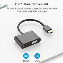 Riff Dual Display 4K HDMI adapter to HDMI + VGA + 3.5 mm Riff Dual Display 4K HDMI adapter to HDMI + VGA + 3.5 mm