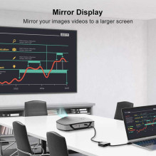 Riff Dual Display 4K HDMI adapter to HDMI + VGA + 3.5 mm Riff Dual Display 4K HDMI adapter to HDMI + VGA + 3.5 mm