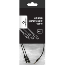 Gembird 3,5 mm į 2 x 3,5 mm stereo garso kabelis, 0,2 m Gembird 3,5 mm į 2 x 3,5 mm stereo garso kabelis, 0,2 m
