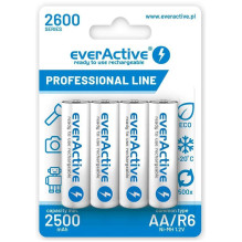 Everactive EVHRL6-2600 Rechargeable Professional Line Ni-MH R6 / AA 2600mAh Everactive EVHRL6-2600 Rechargeable Professional Line Ni-MH R6 / AA 2600mAh