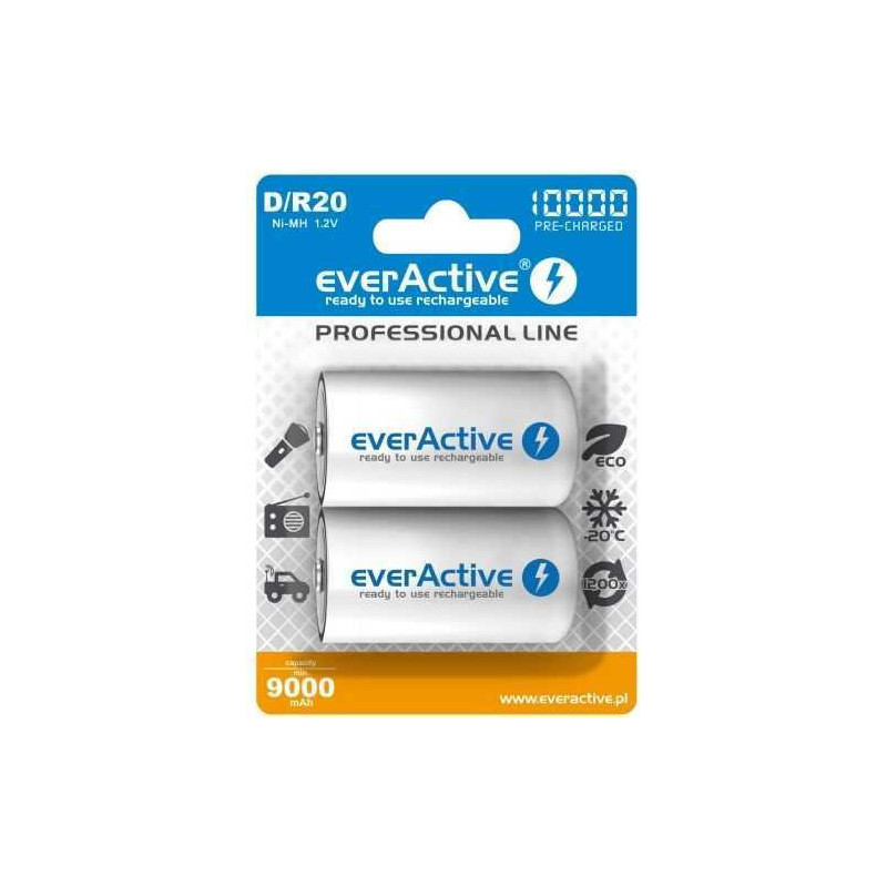 Everactive Professional Line D / R20 10000mAh 2pcs