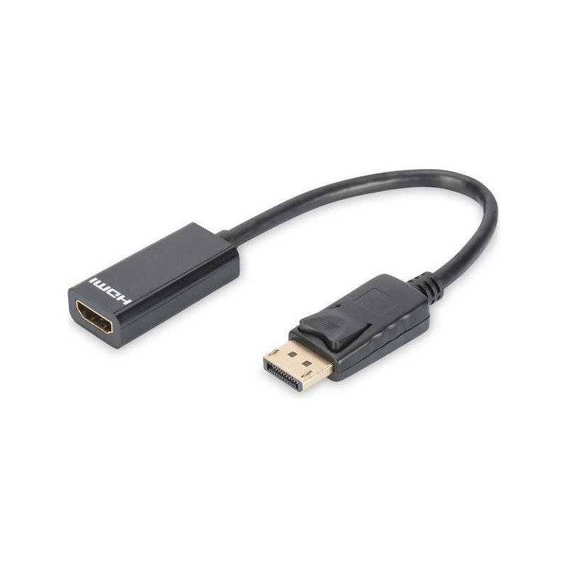 DIGITUS AV adapteris HDMI Displayport FHD 60Hz 0,15 juodas