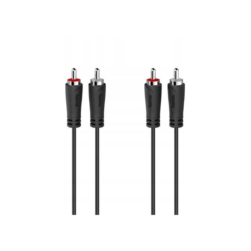 Hama kabelis 2xRCA / 2xRCA 1.5m juodas