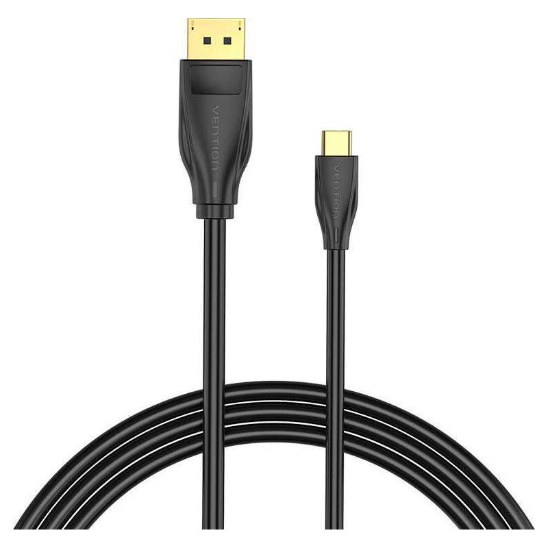 „Vention“ USB-C į „DisplayPort“ 8K HD kabelis, 2 m (juodas)