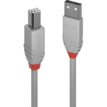 Lindy „Anthra Line“ USB-A 2.0 į USB-B 2m Pilkas Lindy „Anthra Line“ USB-A 2.0 į USB-B 2m Pilkas