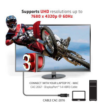 CLUB 3D CLUB3D DisplayPort 1.4 HBR3 Laidas 1m / 3.28ft Kištukas / Kištukas 8K60Hz CLUB 3D CLUB3D DisplayPort 1.4 HBR3 Laidas 1m / 3.28ft Kištukas / Kištukas 8K60Hz