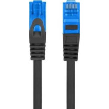 Lanberg Patchcord S / FTP Cat.6A LSZH CCA 1 0,5 m juoda