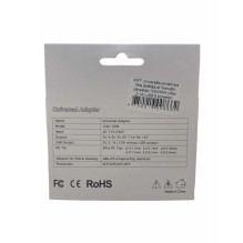 Riff Universal 12 / 30W (Max 2.1A) Charger + USB with 3-12V (+6 connectors)