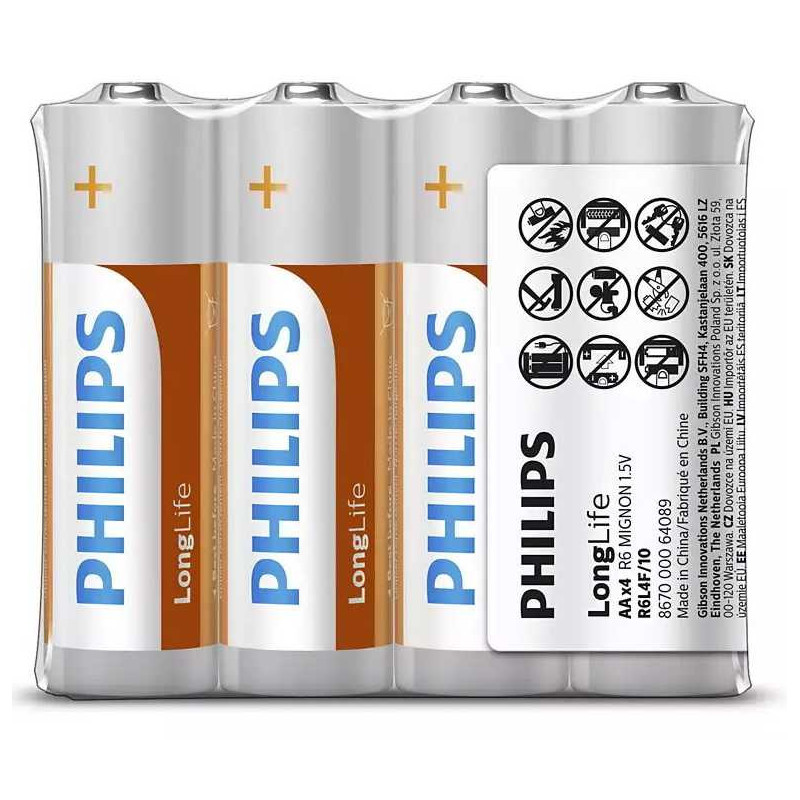 Philips R6L4F / 10 LongLife 4 pcs