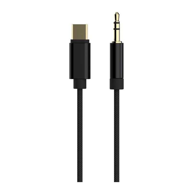 Gembird USB C tipo jungtis - 3,5 mm jungtis, 1,5 m, juodas